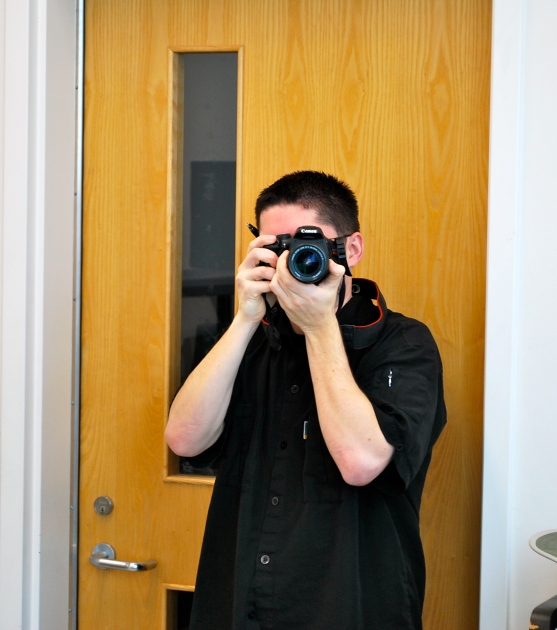 Greg Colgan takes a picture of Paul Owen taking a picture of Greg Colgan taking a picture.